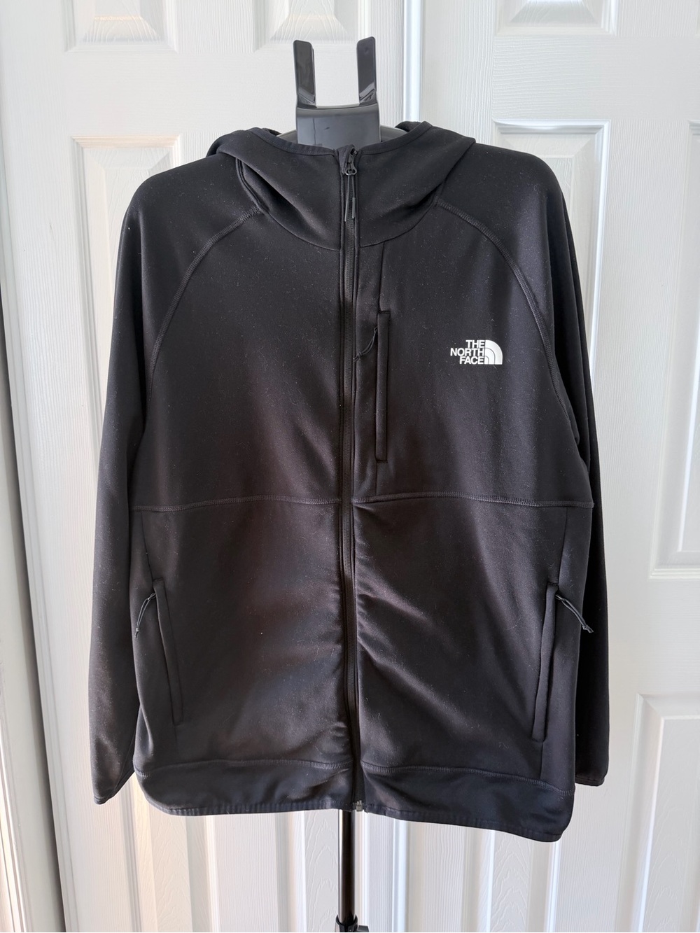 The North Face Black Fleece Jacket with Logo Tag